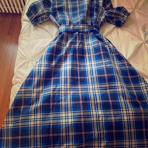 Plaid Zara Women button down flair dress.